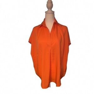 French Connection Vibrant Orange Blouse